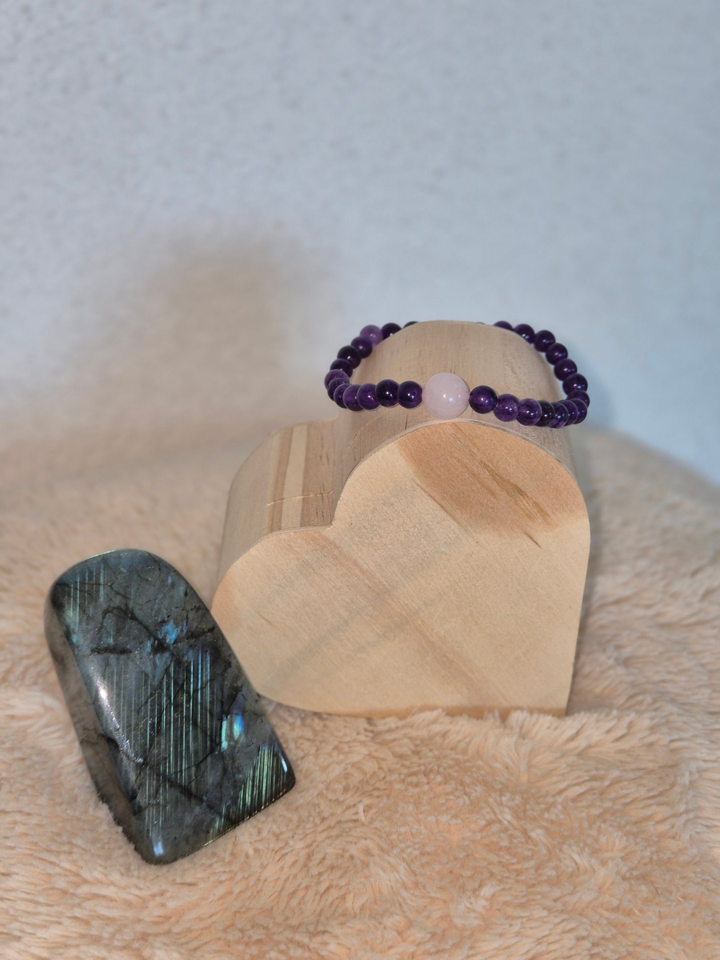 Équilibre Sacré Améthyste & Quartz Rose