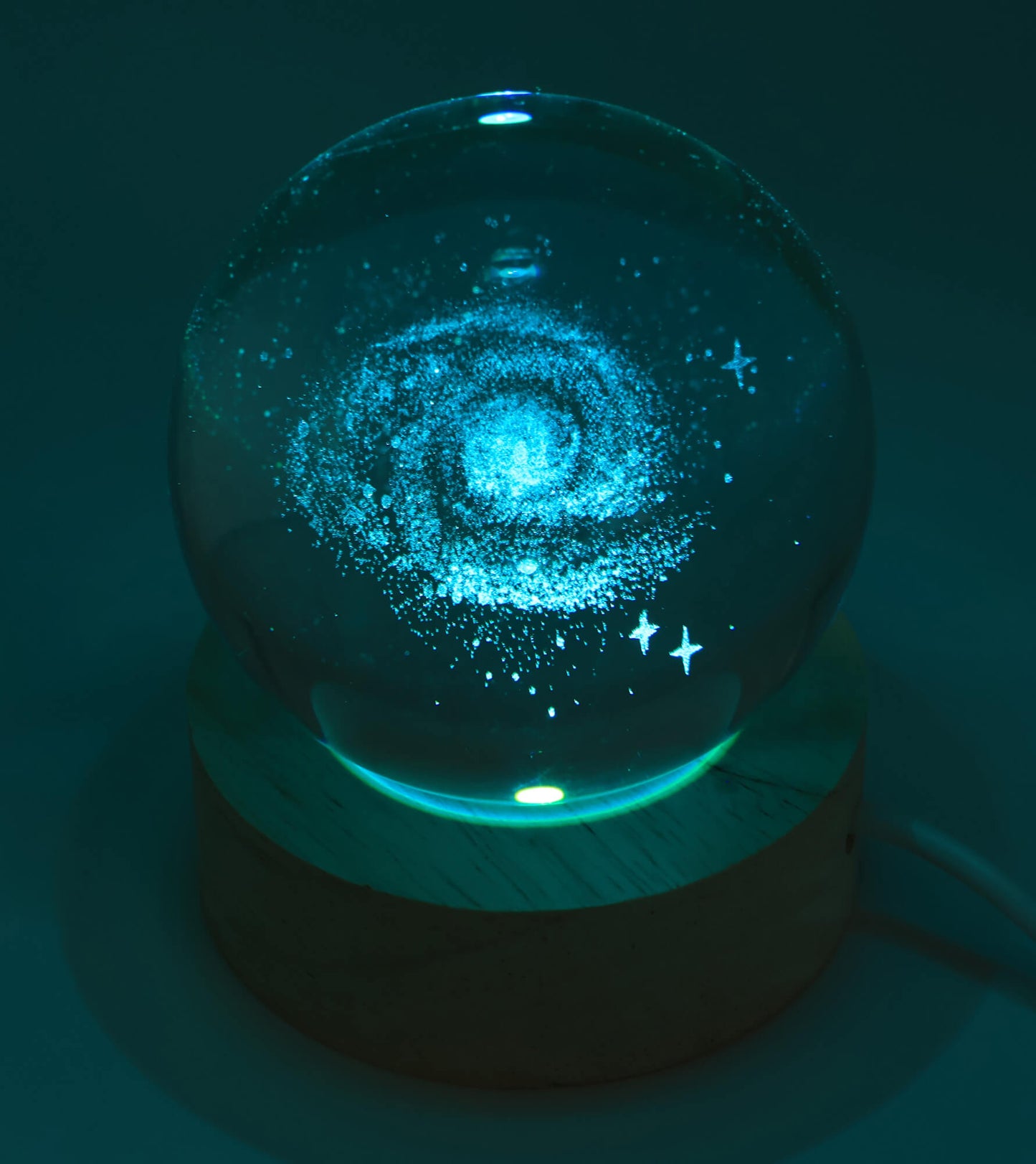 Veilleuse USB Verre Galaxie 6cm