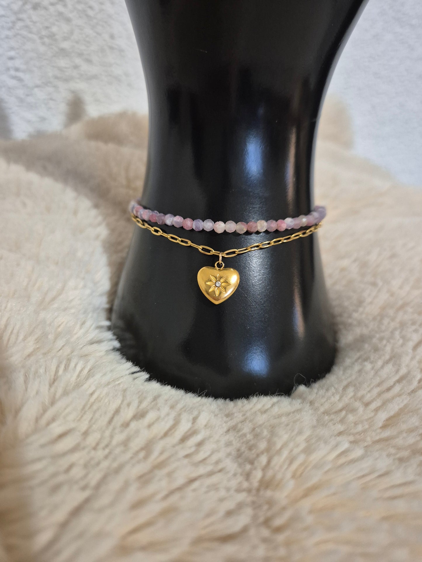 Cœur d’Aurora Bracelet aux pierres de tourmaline