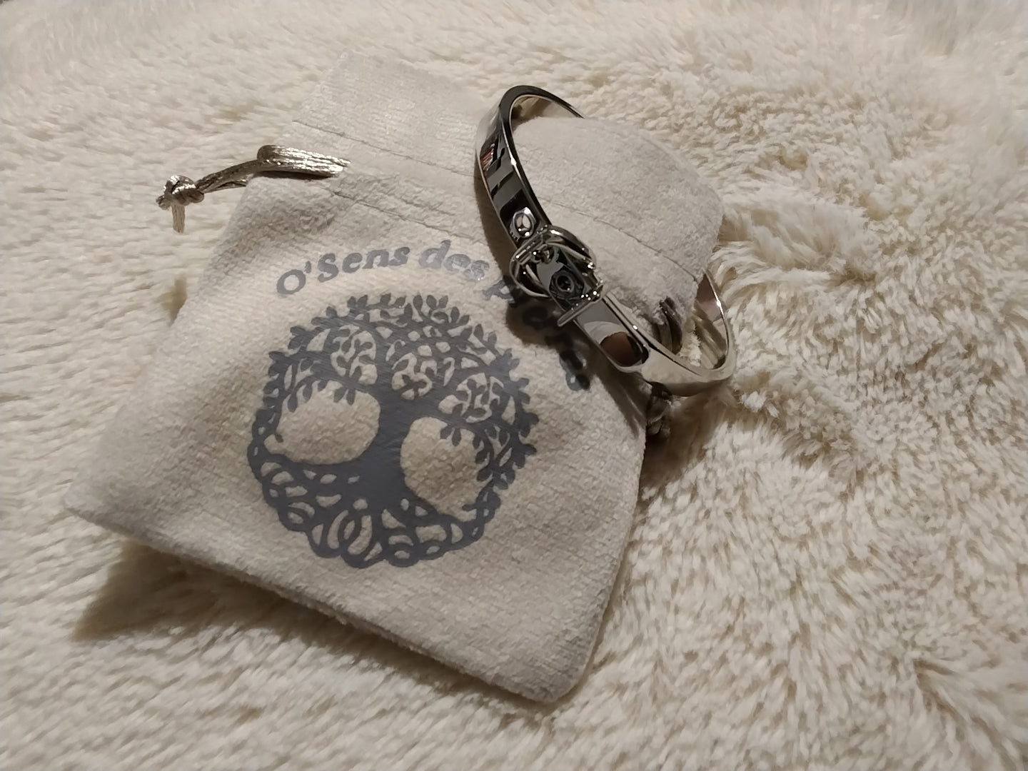 Bracelet ceinture argenté