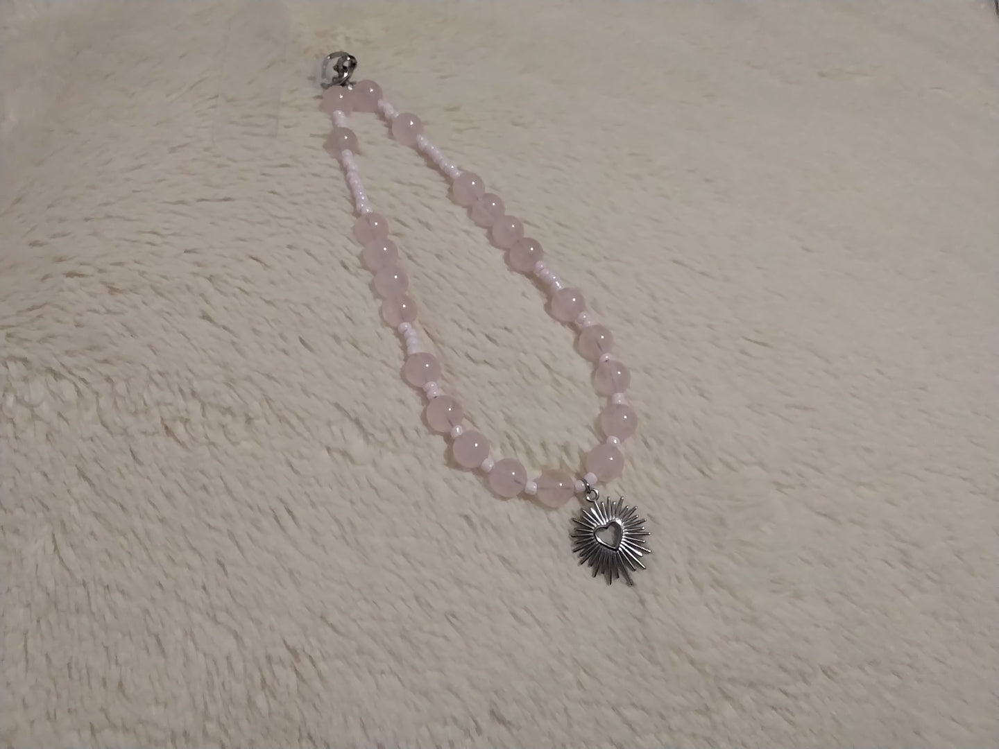 Quartz Rose & Soleil Argenté, Douceur et Énergie