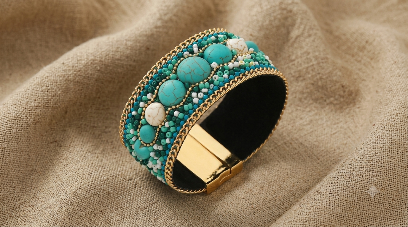 Manchette turquoise