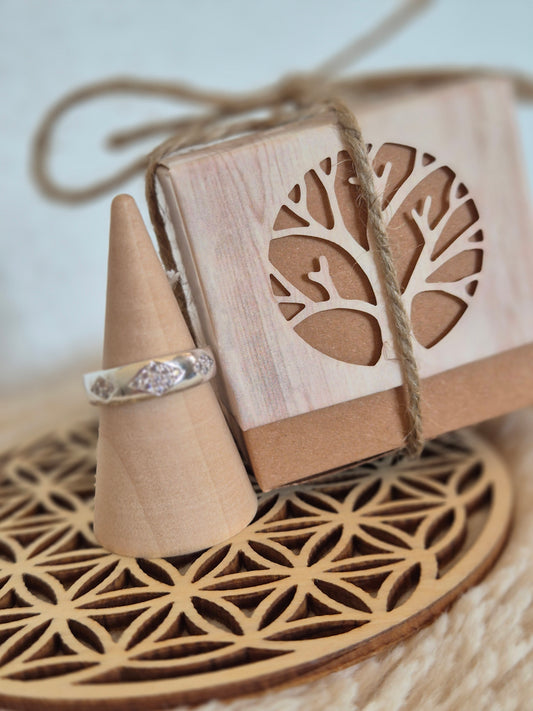 Bague en Argent 925 – Design Géométrique & Zirconium