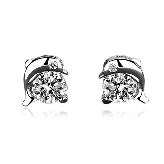 Boucles d'oreilles argent 925 Dauphin
