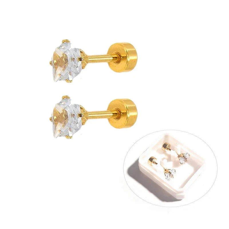 Boucles d' oreilles enfant coeur
