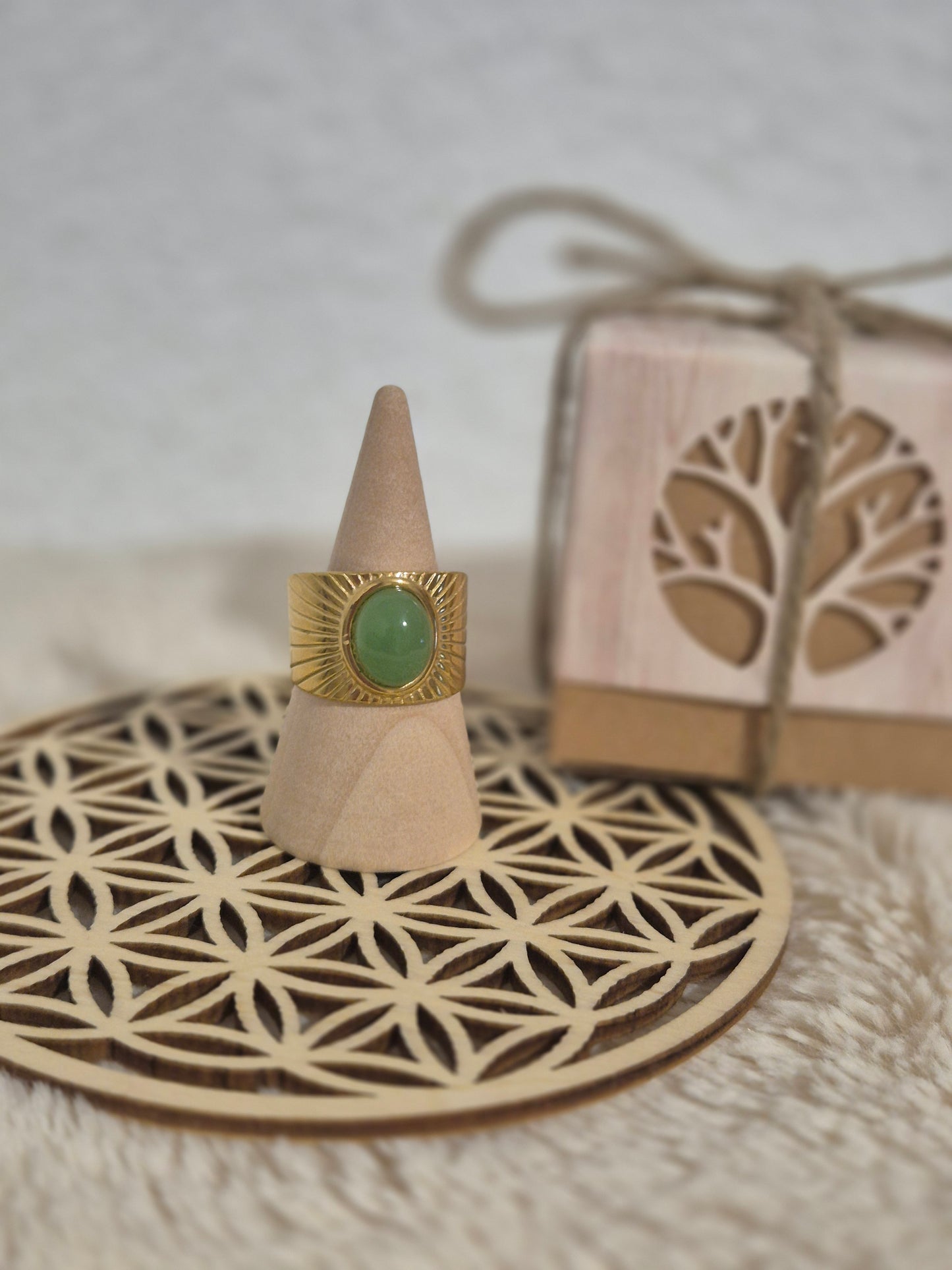Rayon d’aventurine bague