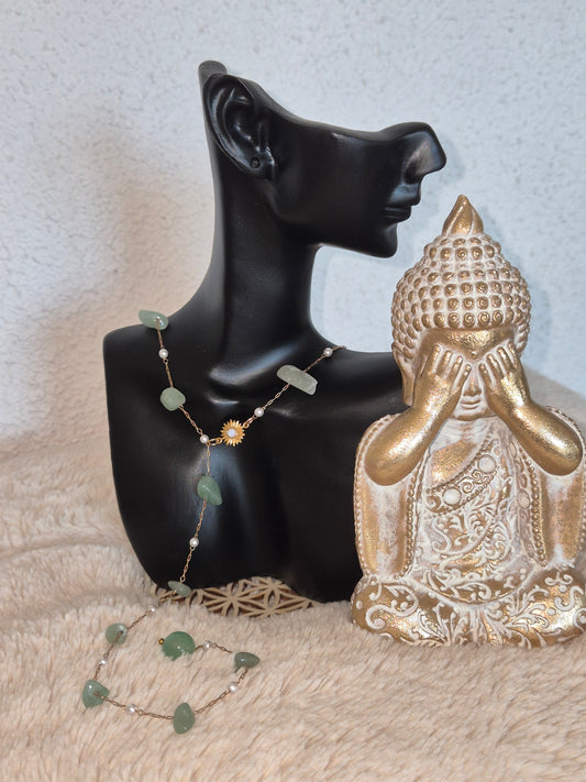 Rayon d’Espoir  Sautoir en Aventurine Verte