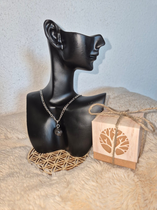 Talisman de Lune collier chaîne et Perle de Pierre de Lune