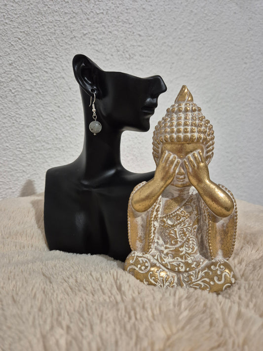 Belle éclat de lune boucles d'oreilles