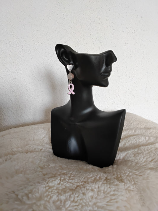 Élégance florale – Boucles en Agate Fleur de Cerisier
Octobre rose