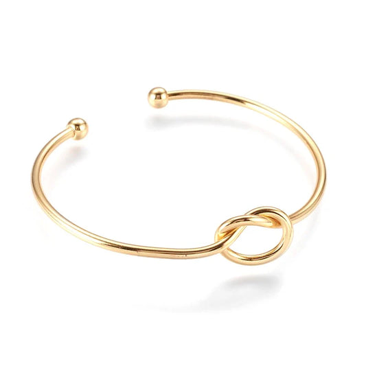 Le Nœud Précieux  Bracelet Jonc Plaqué Or 1 Micron