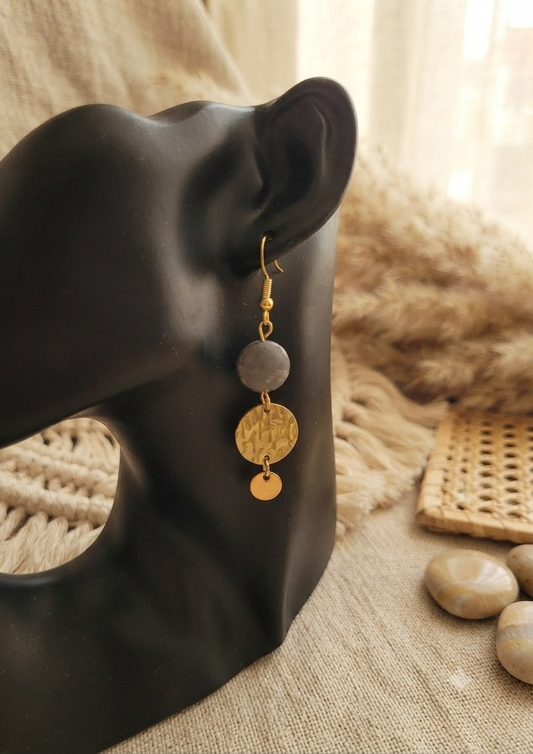 Boucles d’oreilles labradorite pampilles