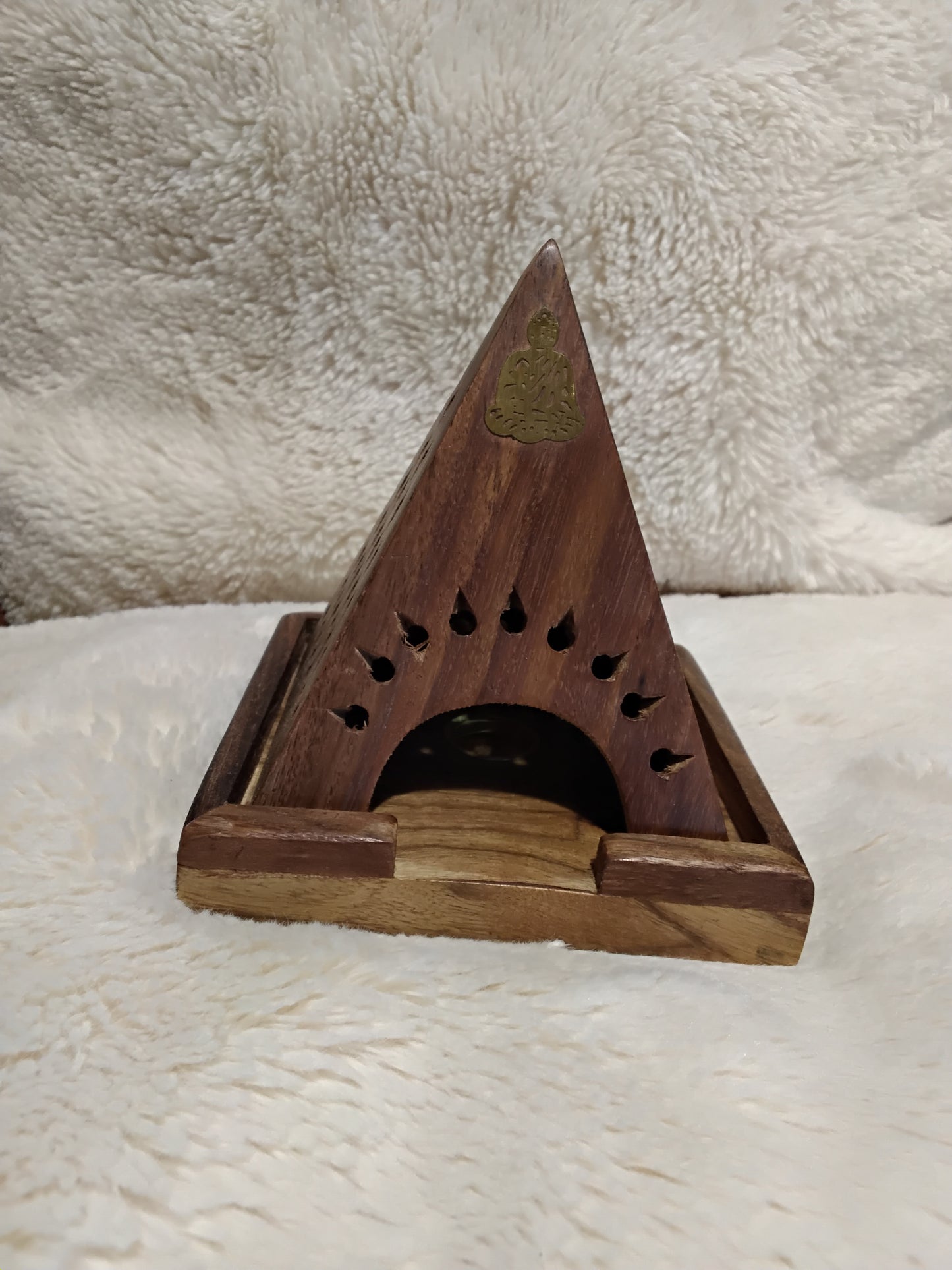 Pyramide d'or Porte encens cone