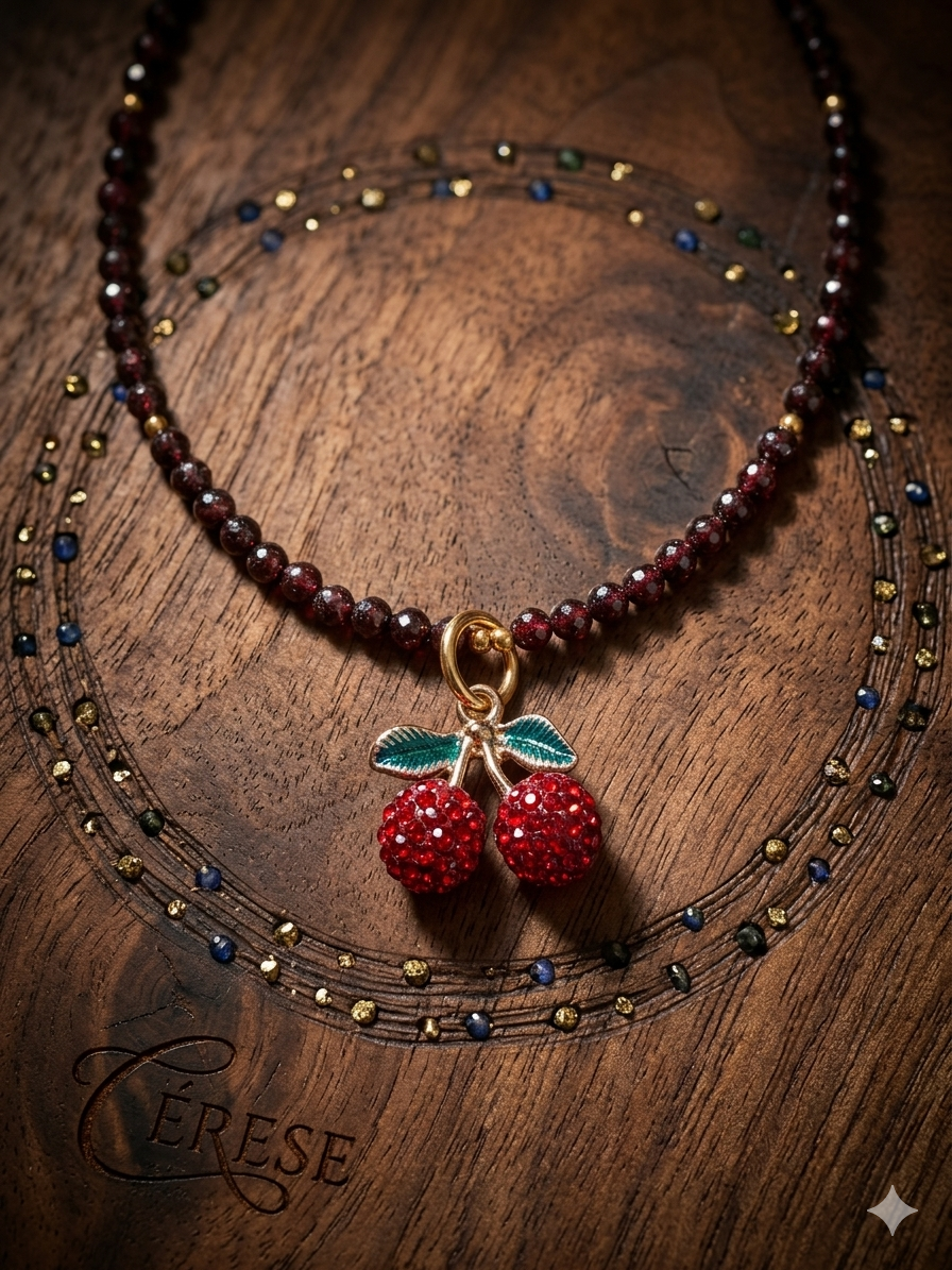Collier grenat