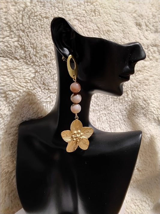 Boucles D'oreilles opale douce