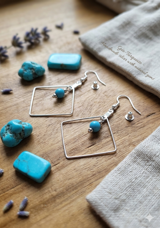 Boucles d’oreilles carrée