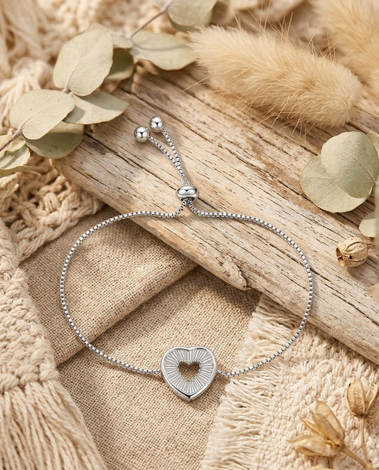 Bracelet coeur sertie