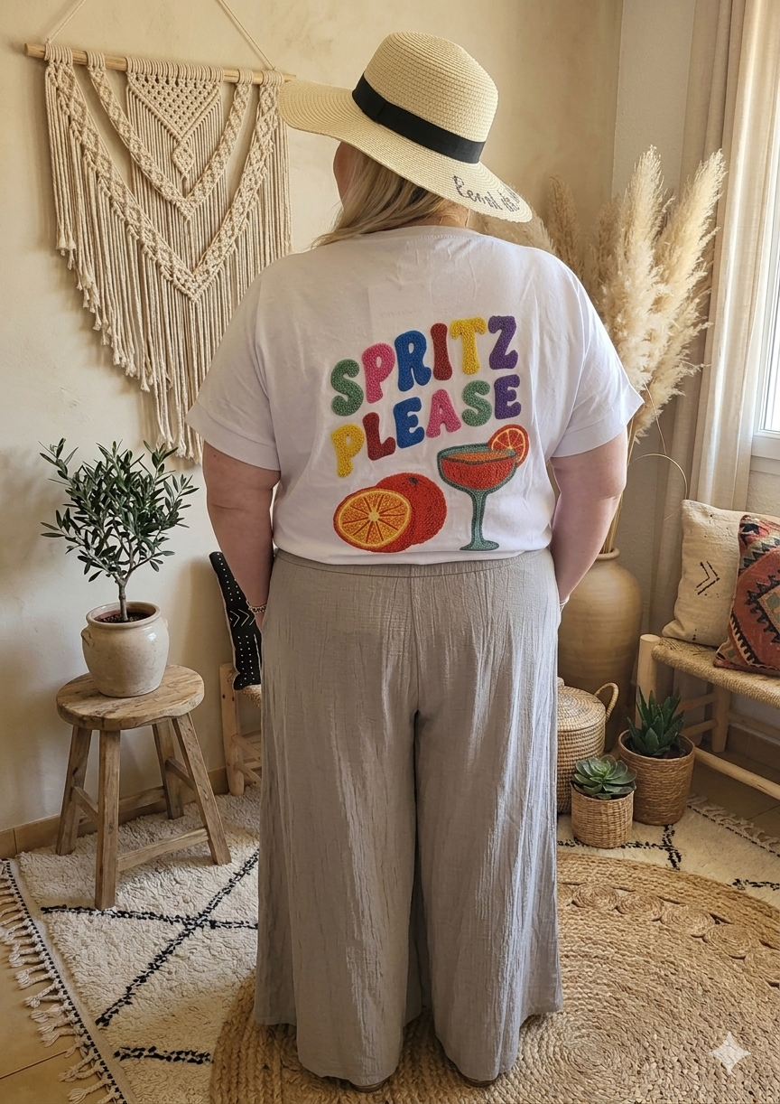 Tee-shirt col V Spritz Please