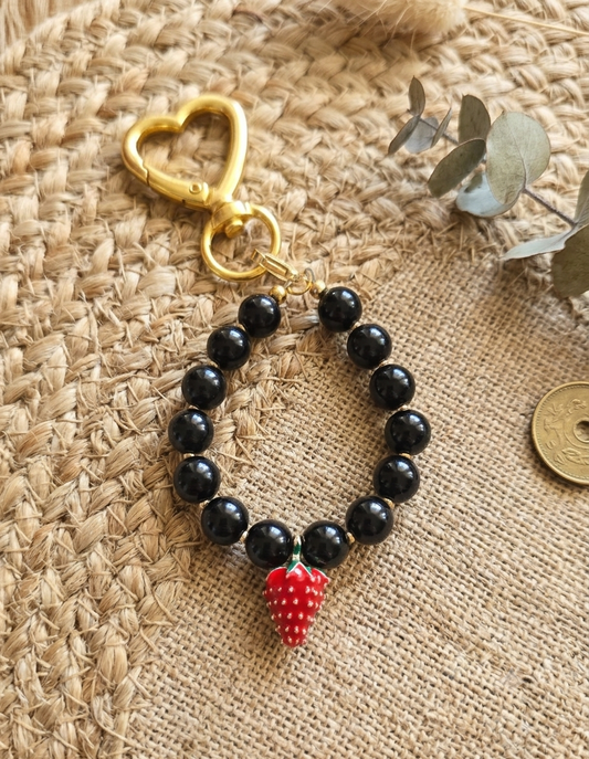 Porte clés obsidienne