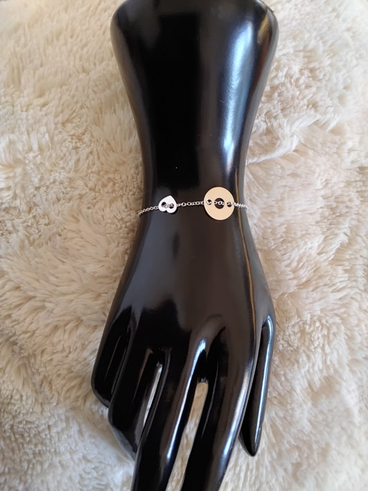 Bracelet cercle de cœur