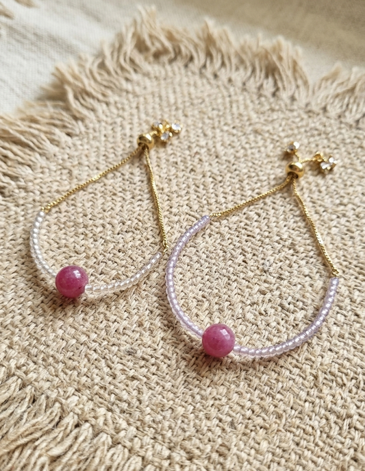 Bracelet quartz fraise