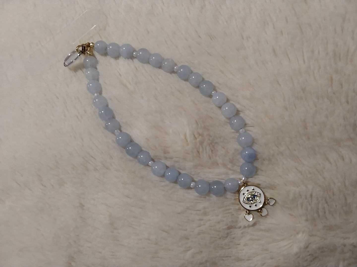 Lumière d’aigue-marine bijoux de portable