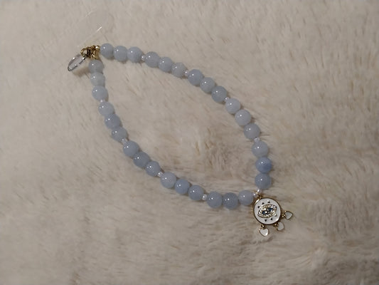 Lumière d’aigue-marine bijoux de portable