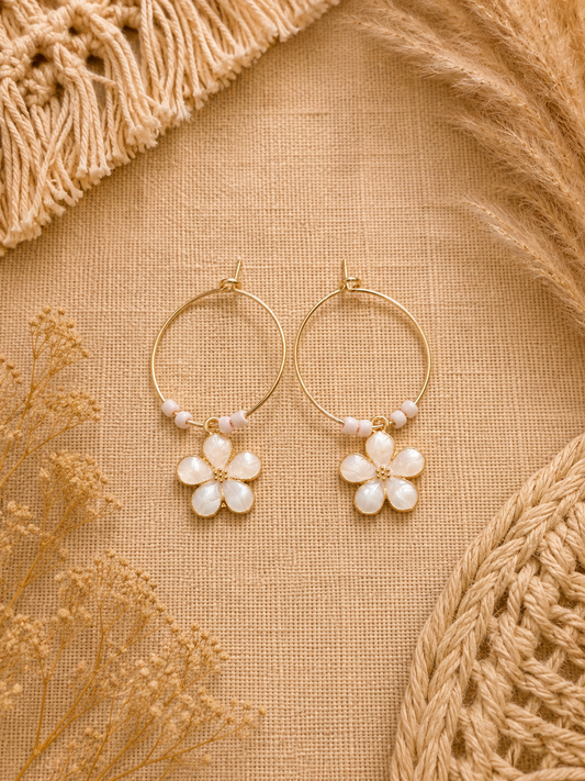 Boucles d’oreilles fleur