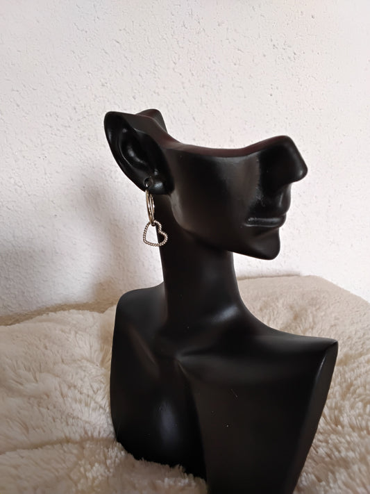 Boucles d’oreilles créoles d’amour