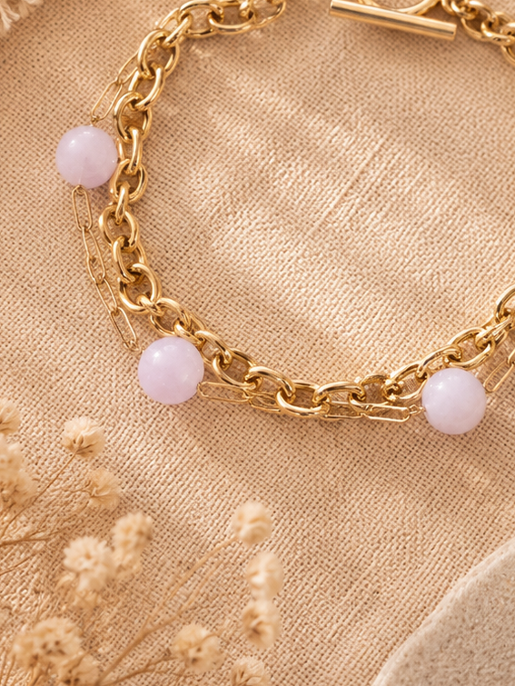 Bracelet double kunzite