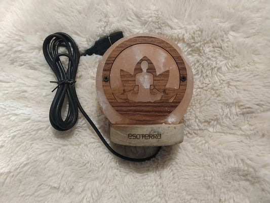 Énergie et Harmonie – Lampe Lotus zen en sel d’himalaya
