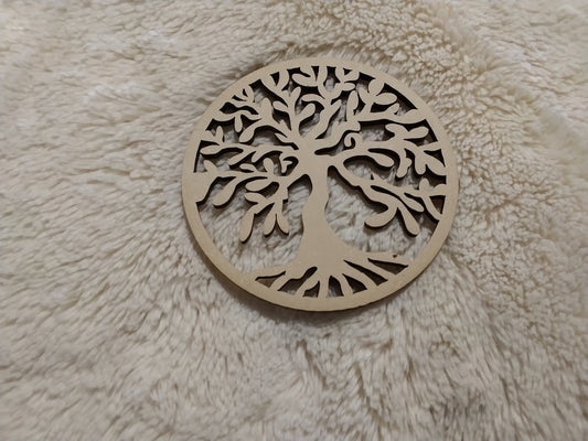 Plaque énergétique bois arbre de vie