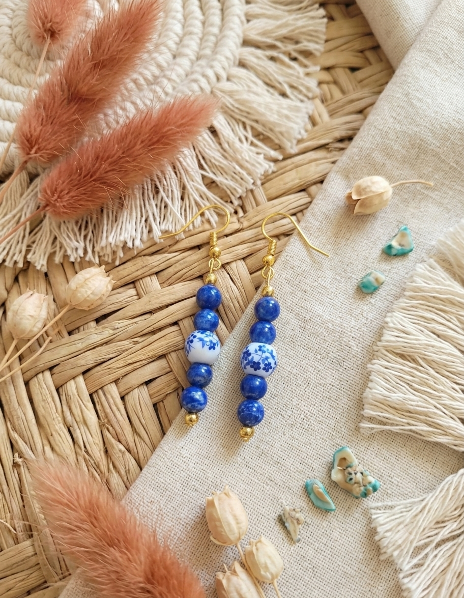 Boucles d'oreilles lapis luzali