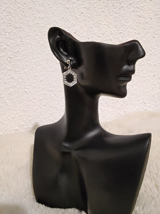 Boucles d'oreilles hexagones