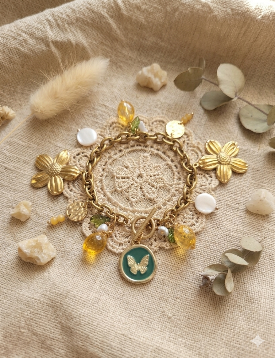 Bracelet citron Opale jaune